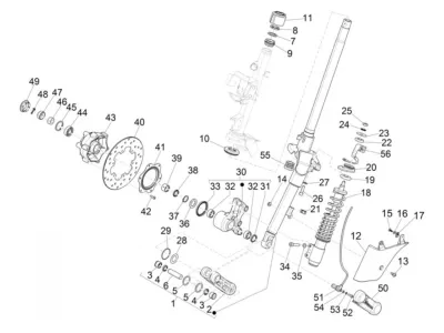 Fork front wheel