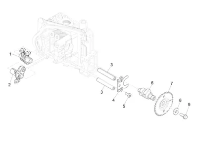 Fixation bras oscillant