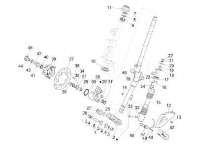 Fork front wheel