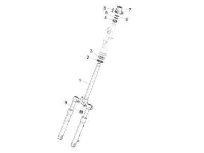 Fork front wheel