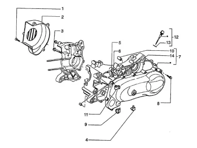 Tapa carcasa de motor