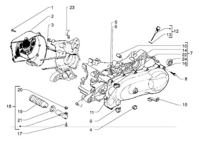 Tapa carcasa de motor