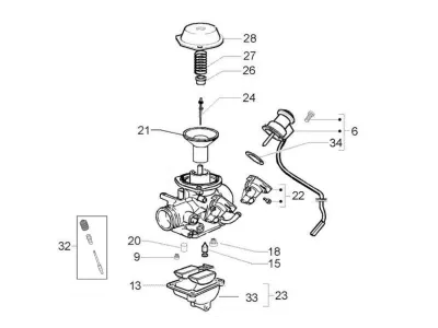 Composants de carburateur (Keihin)