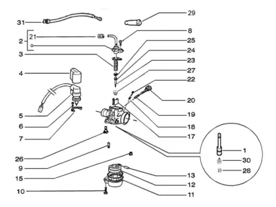 Componenti carburatore (Dell'Orto)