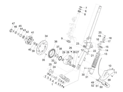 Fourche roue avant