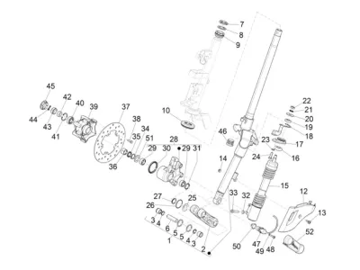 Fork front wheel