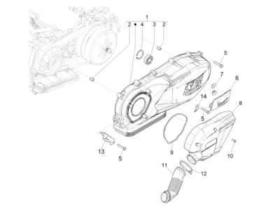Engine casing cover