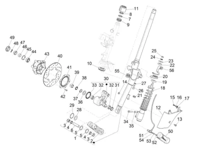 Fork front wheel