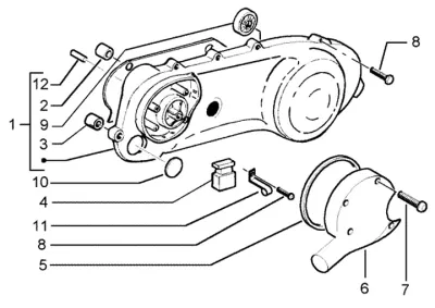 Tapa carcasa de motor