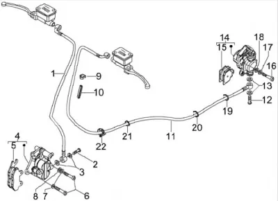 Brake caliper - brake hose