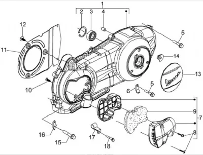 Engine casing cover