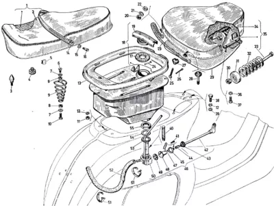 Seat - fuel tank