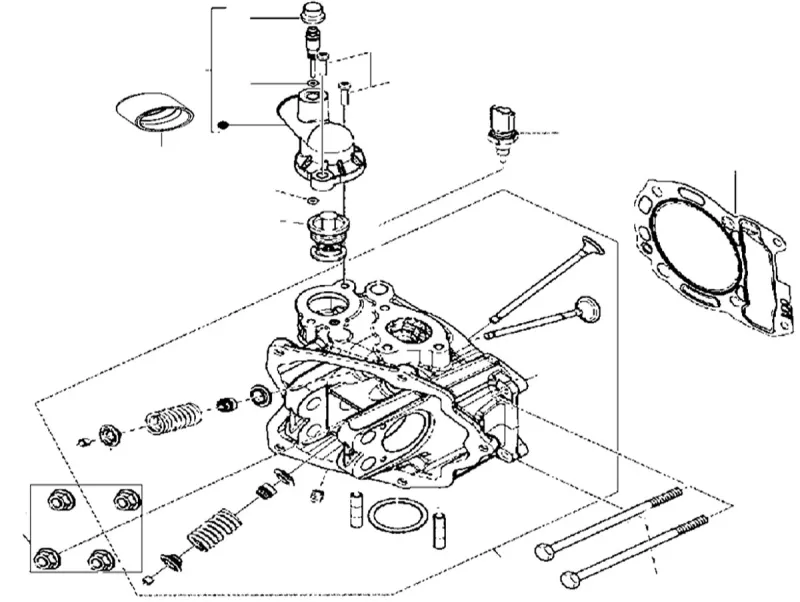 Testa del cilindro e valvole