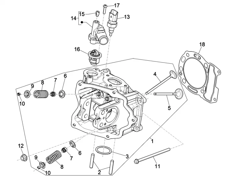 Testa del cilindro e valvole