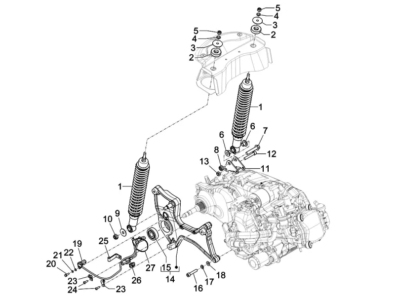Ammortizzatore posteriore