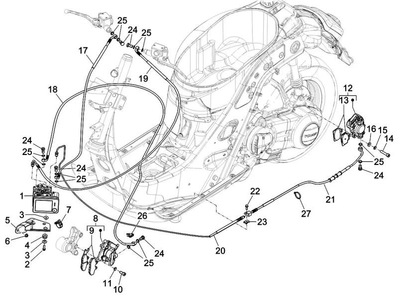 Tubi e pinze dei freni