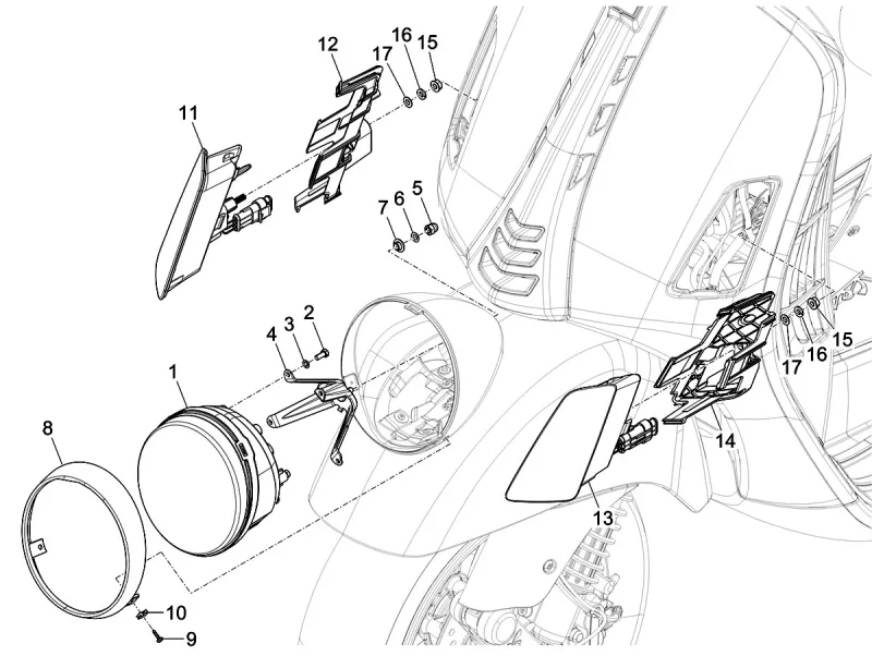 Indicatori e fari anteriori