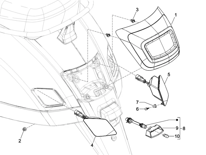 Indicatori di direzione e luce posteriore