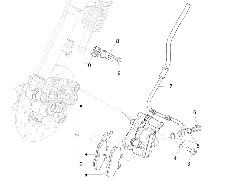 Système de freinage de la roue avant