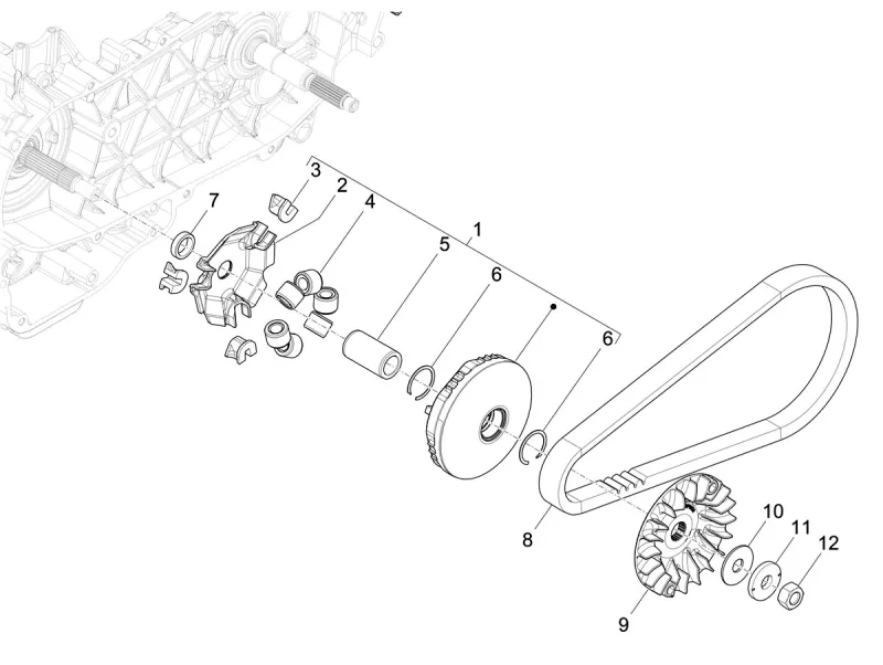 Variatore e cinghia trapezoidale