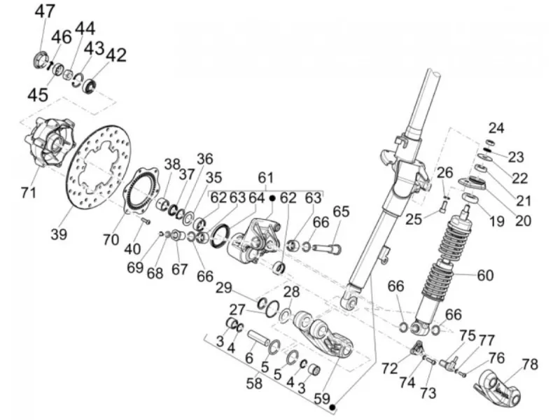Front suspension fork