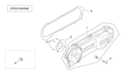 Engine casing cover