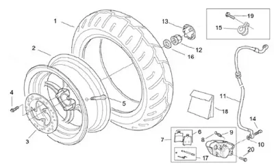 Rear wheel (disc brake)