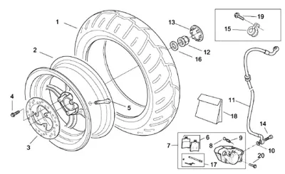 Rear wheel (disc brake)