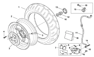 Rear wheel (disc brake)