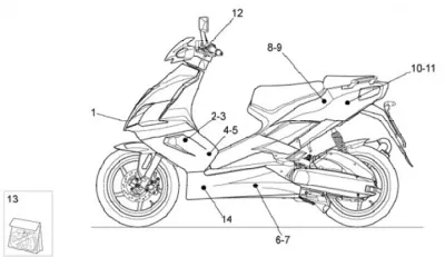 Decor Aprilia black