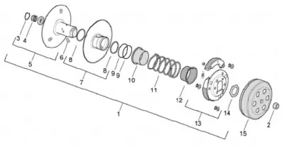 Rear pulley - clutch