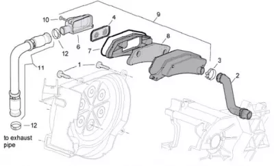 Secondary air housing