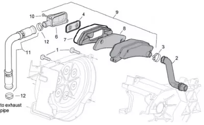 Secondary air housing