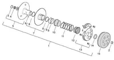 Rear pulley - clutch