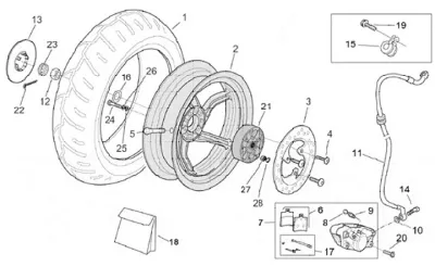 Rear wheel (disc brake)