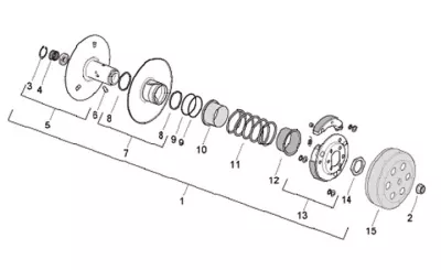 Rear pulley - clutch