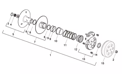 Rear pulley - clutch