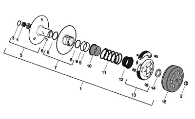 Rear pulley - clutch
