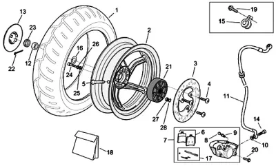 Rear wheel (disc brake)