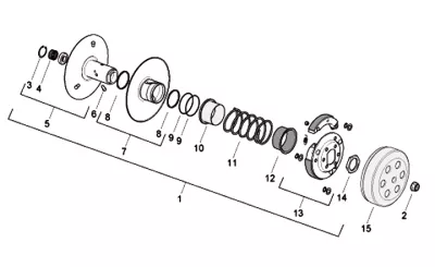 Rear pulley - clutch