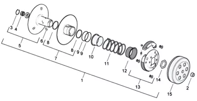 Rear pulley - clutch