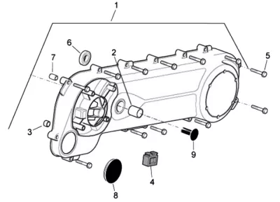 Engine casing cover