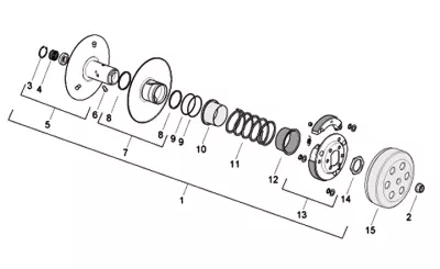 Rear pulley - clutch