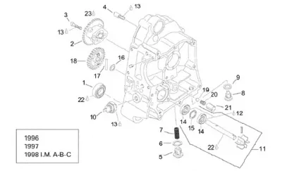 Engine casing rhs (1996-1998) I