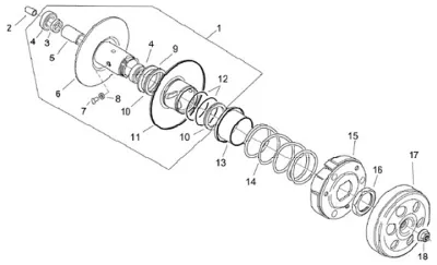Rear pulley - clutch