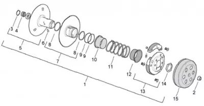 Rear pulley - clutch