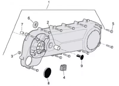 Engine casing cover