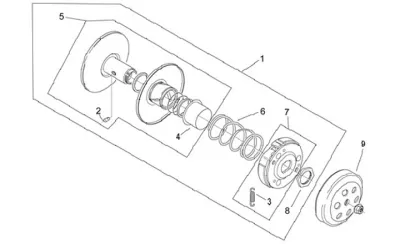 Rear pulley - clutch