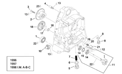 Engine casing rhs (1996-1998) I