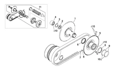 Rear pulley - clutch
